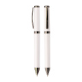 Werbegeschenk Custom Metal Pen Logo White Ball Point Stift mit Papierstift Box